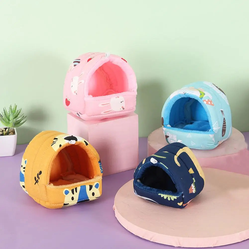 Comfortable Hamster House Small Animal Sleeping Bed Soft Guinea Pig Nest Warm Mat Mini Cage For Rabbit Squirrel Mat