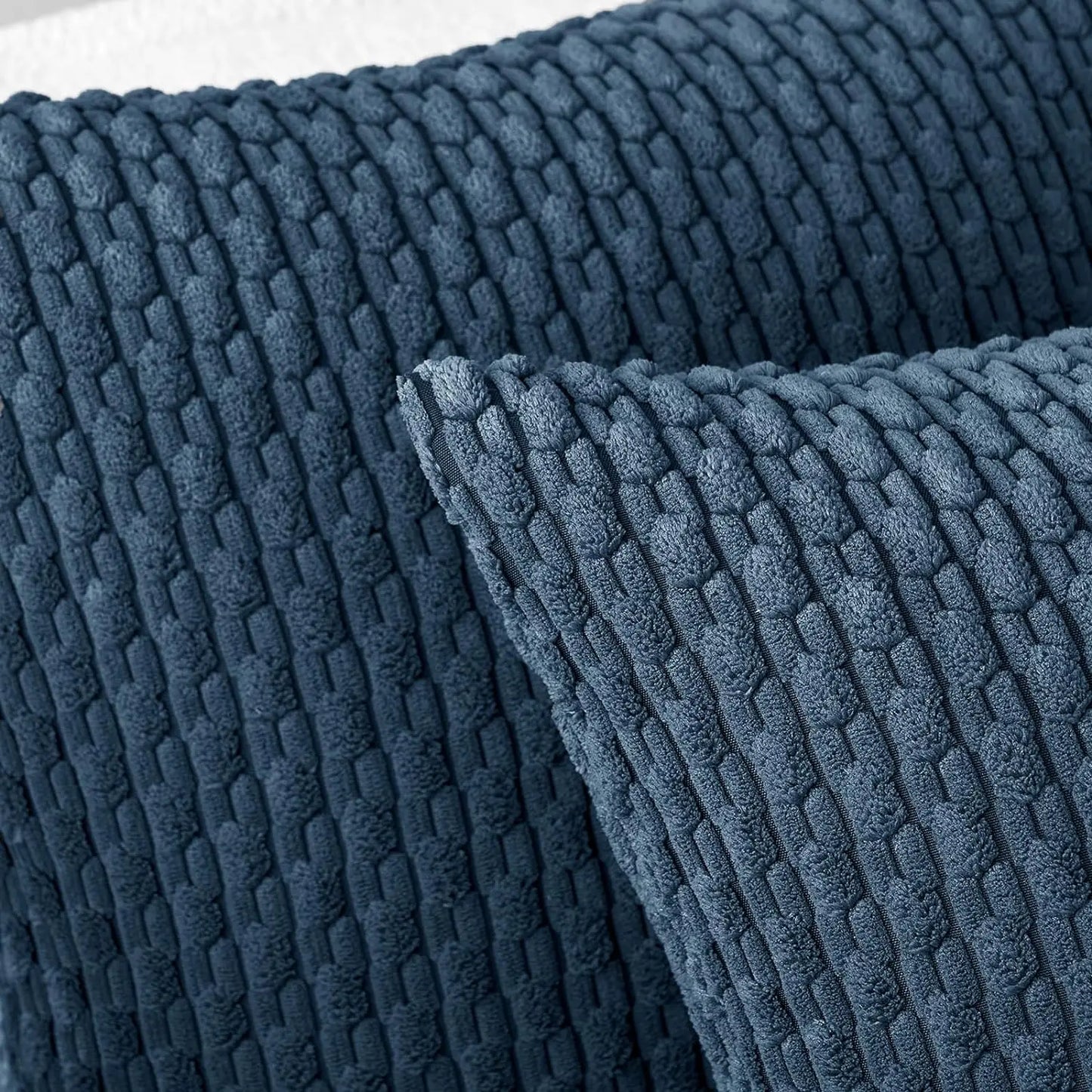 Blue Throw Pillow Covers 18x18 Inch Decor Couch Cushion Cover Farmhouse Soft Corduroy Boho Home Decors for Bed Sofa Living Room