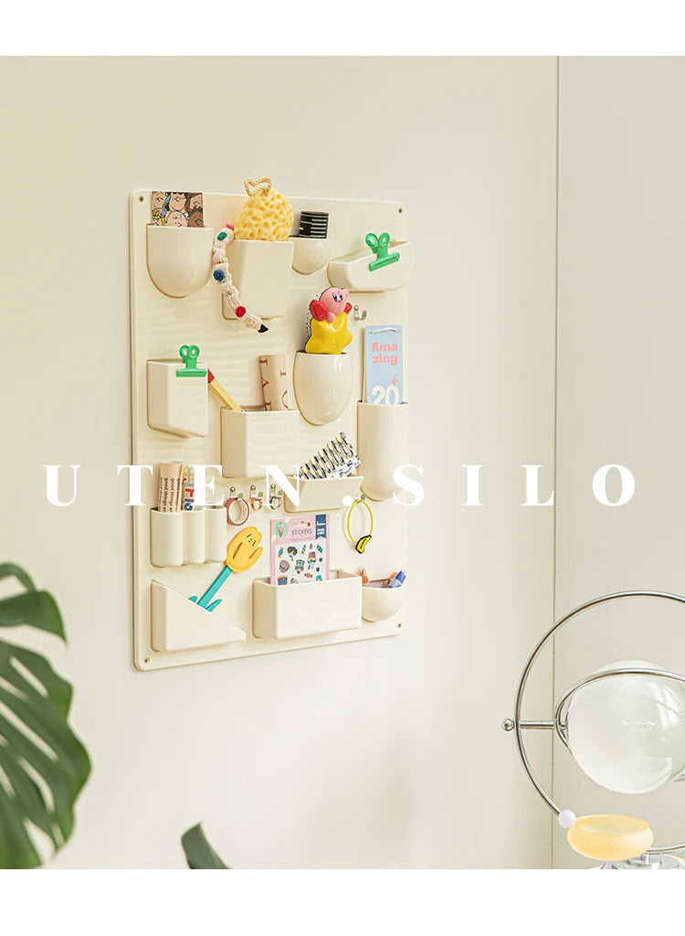 Storage Rack for Wall Holder Offices Kitchens Organizer Workshops Bathrooms Children's Rooms Different  Shapes Size Hooks Clips