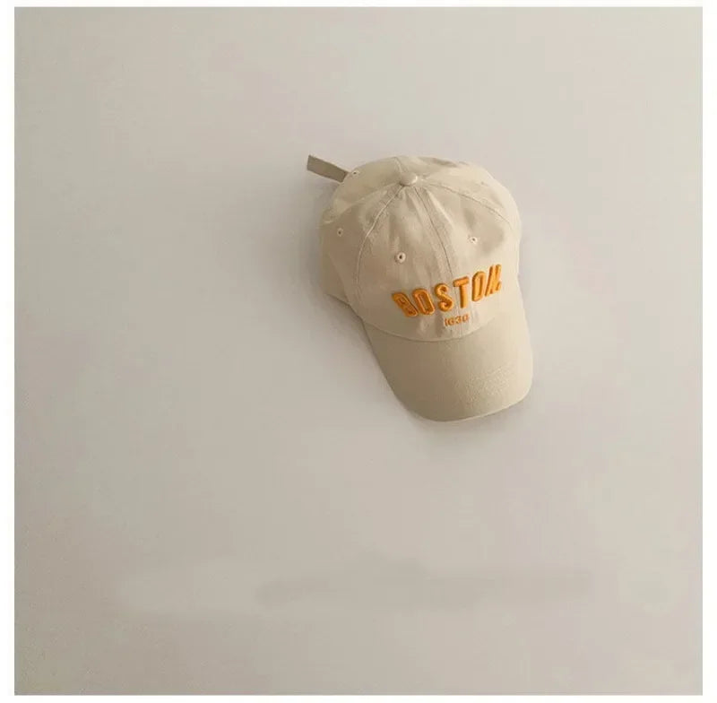 Solid Colors Letter Kids Baseball Cap Embroidery Children Girls Boys Sun Hat Spring Summer Outdoor Adjustable Visor Baby Cap
