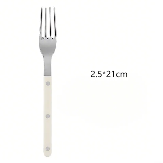 304 Stainless steel western tableware light luxury rivet handle household steak knife and fork dessert fork and spoon set