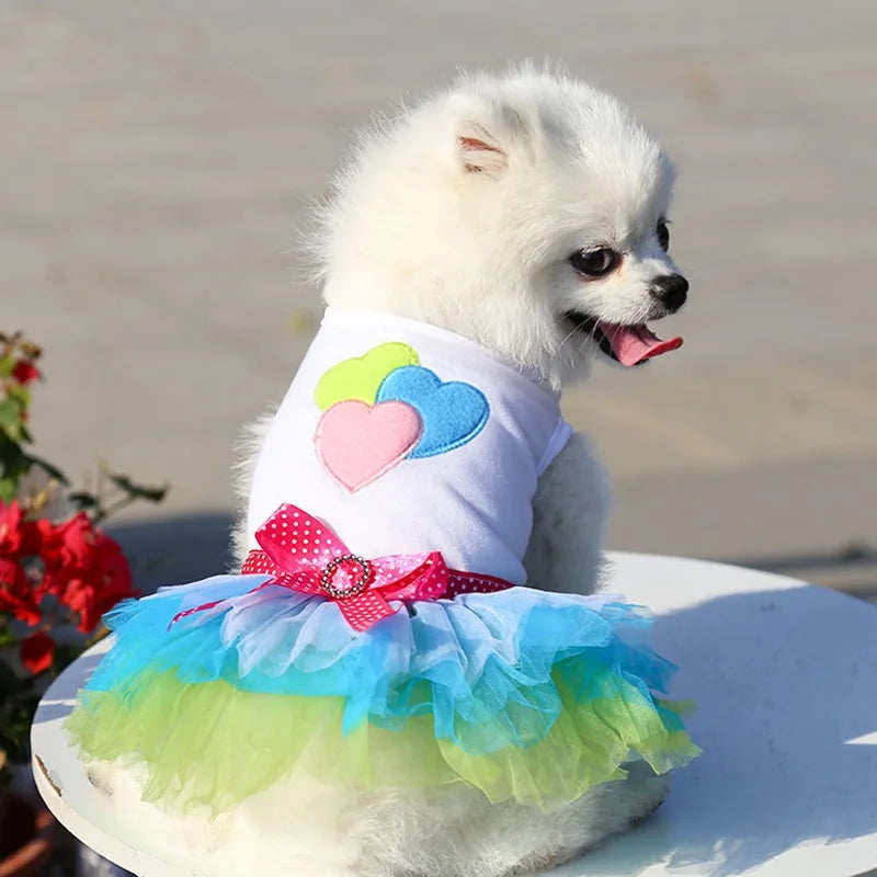 Summer Pet Princess Clothes Pet Dog Dress For Dogs Skirt Cotton Dog Wedding York chihuahua poodle For Dogs Skirts Cat Dresses