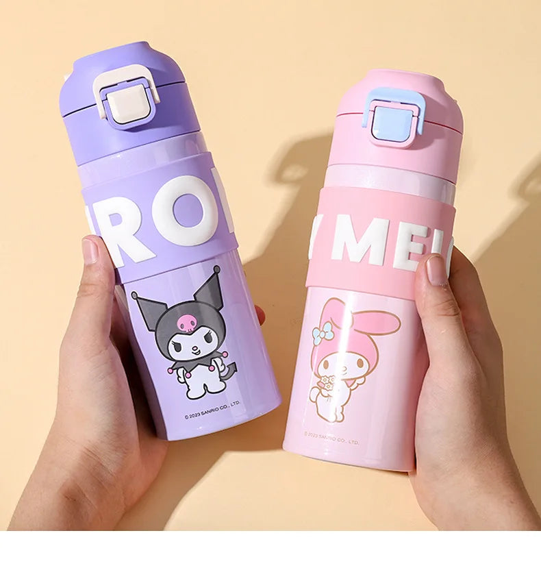 Sanrio Thermos Mug Kuromi My Melody Cartoon 316 Stainless Steel Portable Water Cup Travel Water Bottle Kawaii Cups Kids Gift