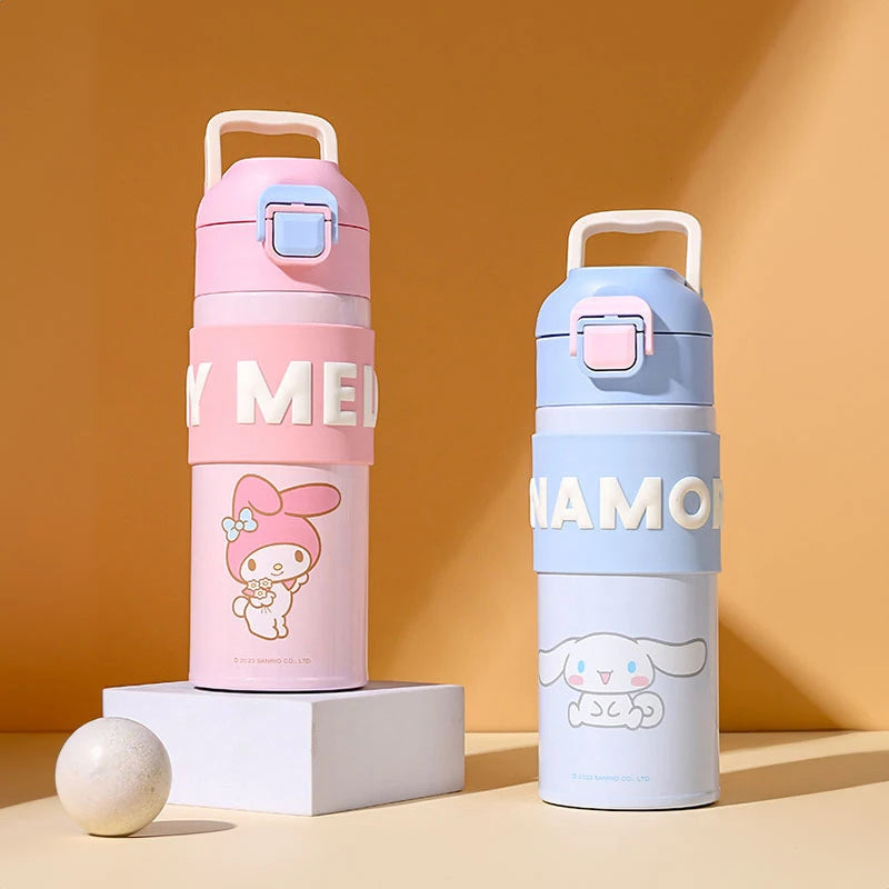 Sanrio Thermos Mug Kuromi My Melody Cartoon 316 Stainless Steel Portable Water Cup Travel Water Bottle Kawaii Cups Kids Gift