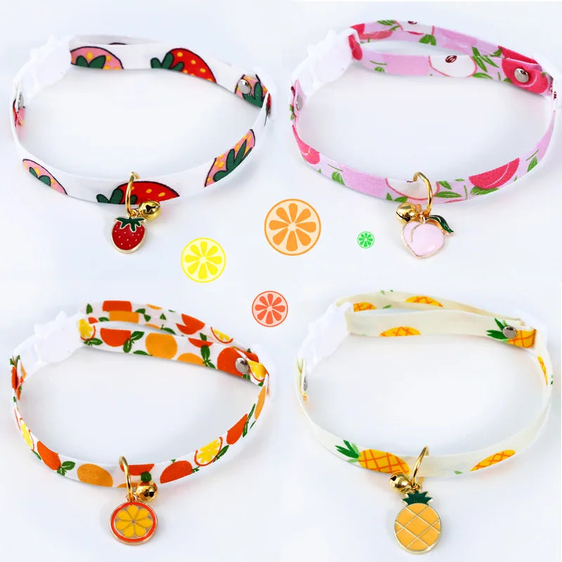 2022New Adjustable Kitten Collar with Bell Cut Pet Cat Collars Breakaway Cats Necklace Puppy Collar Cat Supplies Cat Accessories