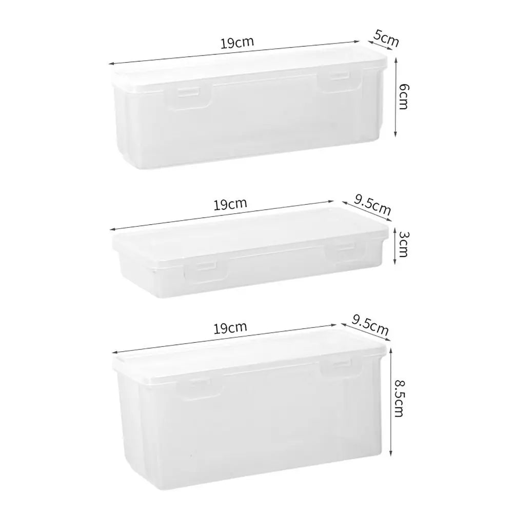 Transparent Stationery Storage Box Desktop Organizer Stationary Supplies Pen Holder Large Capacity Pen Pencil Case