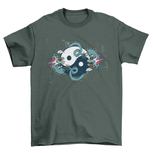 Dragon yin yang t-shirt