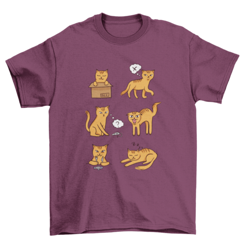 Cat moods t-shirt design