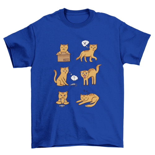 Cat moods t-shirt design