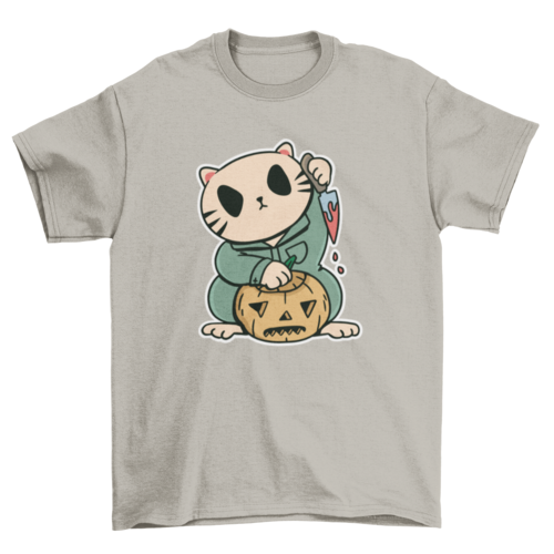 Halloween cat character t-shirt