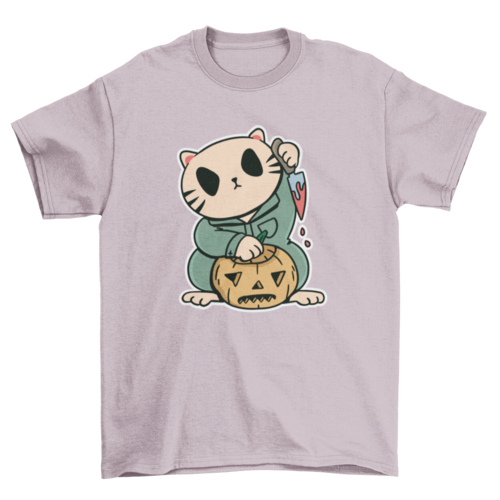 Halloween cat character t-shirt