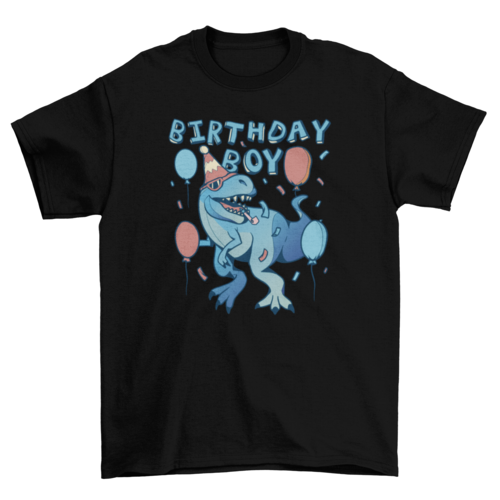 T-rex dinosaur birthday party t-shirt