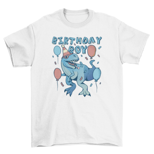 T-rex dinosaur birthday party t-shirt