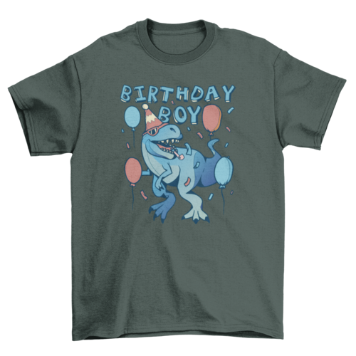 T-rex dinosaur birthday party t-shirt
