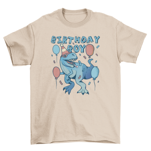 T-rex dinosaur birthday party t-shirt