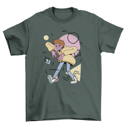 Cartoon character hip hop t-shirt