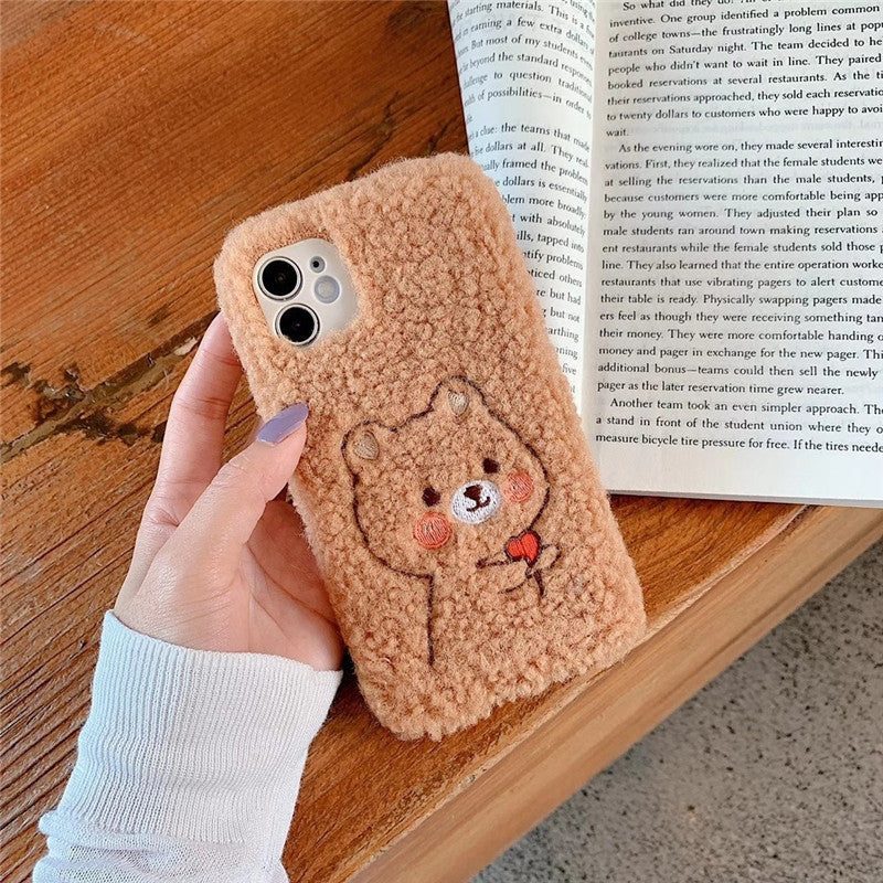 Plush Love Bear Rabbit Phone Case