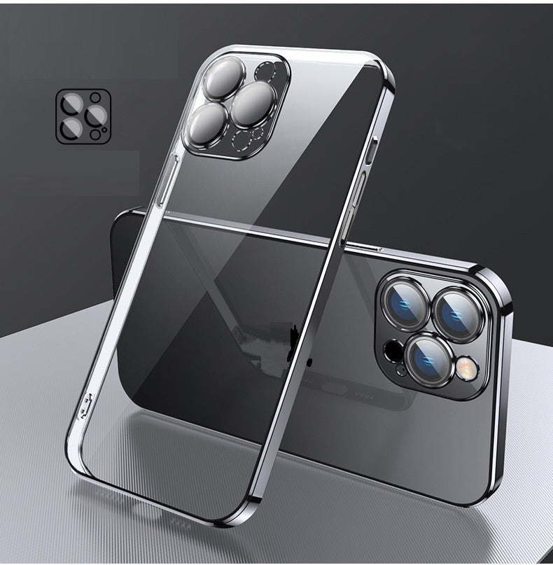 Transparent Plating Integrated Lens Film Phone Case