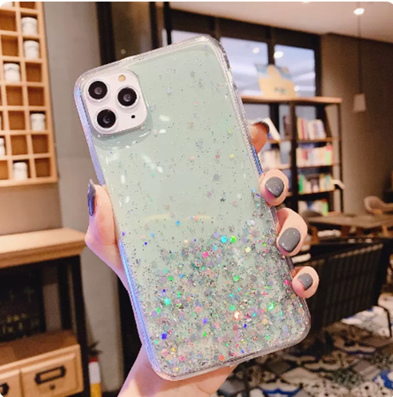 Applicable To Iphone 13 Mobile Phone Shell Cool Wind Dreamy Starry Sky 12proMAX Transparent Adhesive Drop
