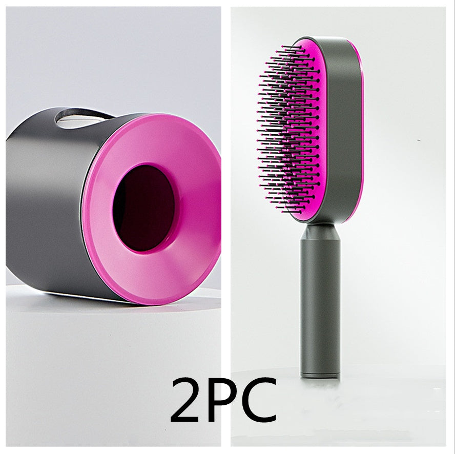 Push-to-clean Design Airbag Massage Comb