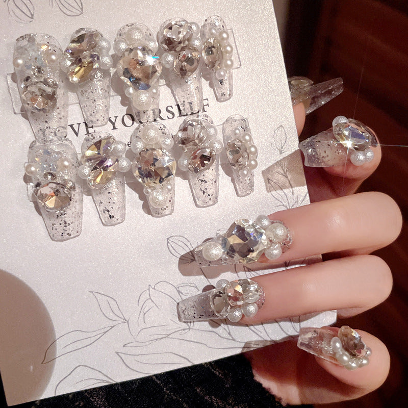 Rhinestone Manicure Wear Nail Pure Desire Wind Nail Patch Wear Nail Diamond Nail Stickers