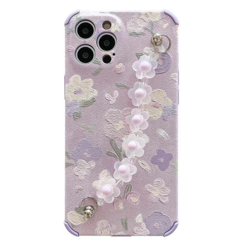 New Gentle Purple Flower Chain Phone Case