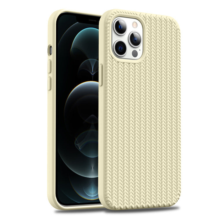 Woven Pattern Anti-fall Anti-slip Twist Liquid Glue Phone Case