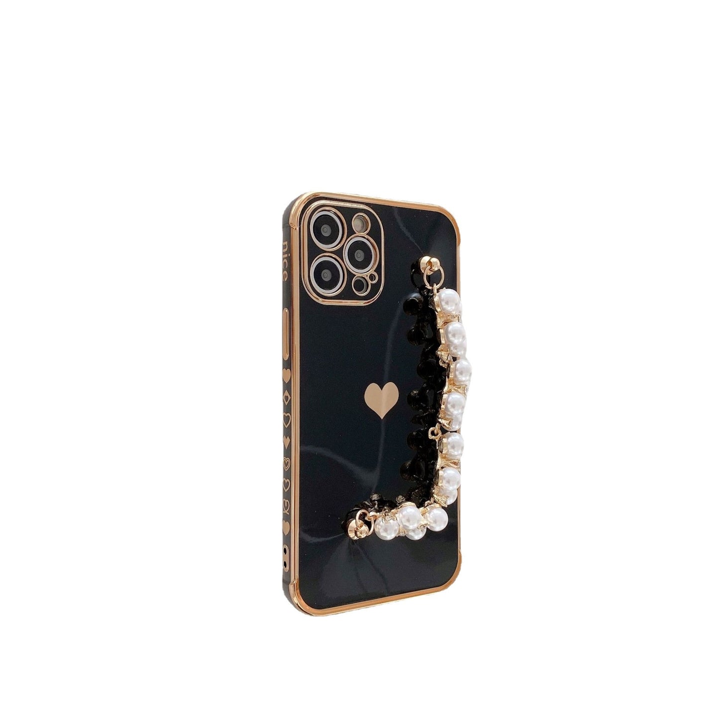 Mobile Phone Case Four Corners Anti-fall Love Pearls