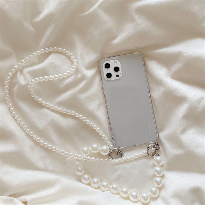 Pearl Chain Transparent Phone Case