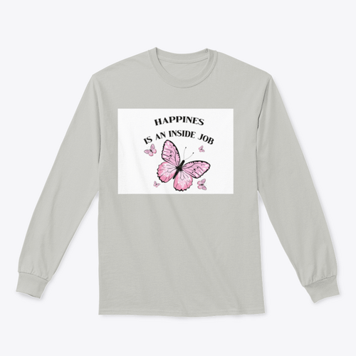 Happiness Is An Inside Job Pink Butterflies Mariposa Design for