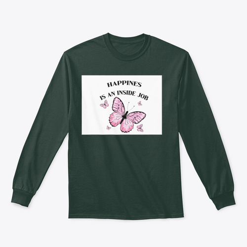 Happiness Is An Inside Job Pink Butterflies Mariposa Design for