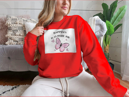 Happiness Is An Inside Job Pink Butterflies Mariposa Design for