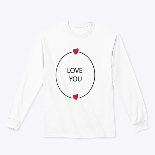 Hand Drawn Love You Design for Sweatshirt