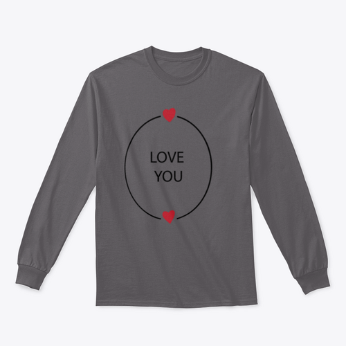 Hand Drawn Love You Design for Sweatshirt