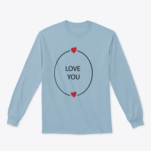 Hand Drawn Love You Design for Sweatshirt