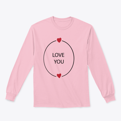 Hand Drawn Love You Design for Sweatshirt