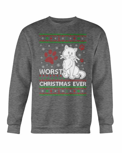 Worst Christmas Ever Cat Christmas Sweatshirt