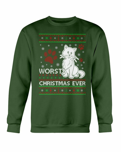 Worst Christmas Ever Cat Christmas Sweatshirt